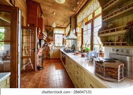 log cabin kitchen images, stock photos