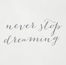 Dreams provide nourishment for the soul, just as a meal does for the body. author: Inspirational Quote Decal Never Stop Dreaming