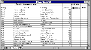 alphabetical list calories in food chart alphabet image