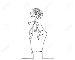 Continuous Line Drawing Of Hand Holding Dry Flower For Valentine Royalty Free Cliparts Vectors And Stock Illustration Image 101263267 This tutorial is perfect for all art enthusiasts. continuous line drawing of hand holding dry flower for valentine