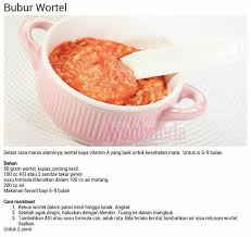 Bubur Wortel Resep Makanan Bayi Makanan Makanan Pendamping