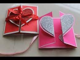 This thank you card is one of my favorites: Diy Heart Greeting Card Handmade Card Tutorial Youtube Greeting Cards Handmade Birthday Easy Greeting Cards Simple Birthday Cards