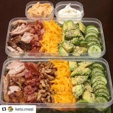 Keto Recipes On Instagram Repost Keto Meal Packed Salads For Lunch Today Bed Of Lettuces T Keto Meal Prep Rotisserie Chicken Recipes Leftover Keto Recipes