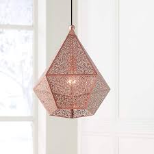 Aberdeen 13 3 4 Wide Rose Gold Diamond Shaped Pendant Light 84p94 Lamps Plus