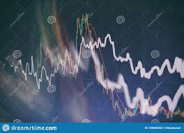 Economic Graph With Diagrams On The Stock Market For