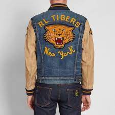 Polo Ralph Lauren Varsity Denim Jacket Varsity Jacket Men Denim Jacket Varsity Letterman Jackets