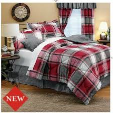 Black And White Plaid Bedding Set Boys Room Grey Bedding Bedroom Red Country Bedroom