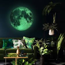 5 0aud 30cm30cm Luminous Moon Earth Planet Wall Stickers Glow In The Dark Room Decor Ebay Home Garden