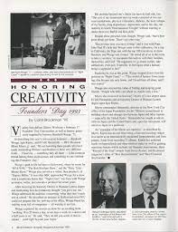 A signed article in a newspaper. Writing Sample Alumni Magazine Article