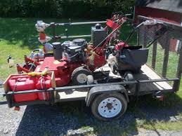 I use the 7x16 tandem axle enclosed trailer to keep all my equipment. Efficiency Mowing Setup Small Truck Trailer With Pics Landscape Trailers Small Trucks Lawn Trailer