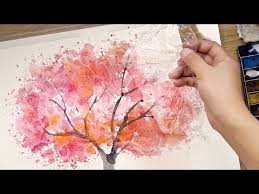 Comment Peindre Des Aquarelles A L Aide De Papier De Cuisson Et De Film Plastique Yo Watercolor Watercolor Paintings Tutorials Watercolor Painting Techniques