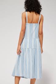 Indigo Striped Blue Moon Dress