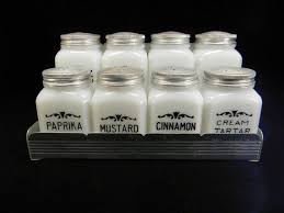4.7 out of 5 stars. Milk Glass Jars Six Condiments Jar Set Set Of Six Spice Jars Vintage Giorgi Decor Apothecary Jar Set Kitchen Dining Home Living
