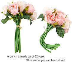 You can diy your wedding flowers with this tutorial for a silk bouquet. 12pcs 60pcs Light Yellow Open Rose England Roses Silk Flower Heads Wire Silk Flowers For Diy Wedding Bouquet Backdrop Deco Nursery Fh03 Outdoor Gardening Home Living