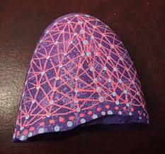 Daubed Some Purple White On A Broken Rock And Played With Dots And Lines When It Was Dry 08 23 18 Rock And Play Acrylic Craft Paints Painting Crafts
