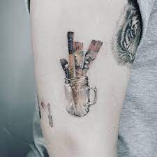 Maybe you would like to learn more about one of these? Tattoo Uploaded By Tattoodo Artistic Tattoo By Ziho Ziho Glass Paintbrush Brush Paint Impressionism Upperarm Arm Tattoosforartists Artistictattoos Fineart Art Artistic Create Creative Unique 1037473 Tattoodo