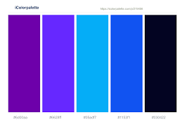 Cerulean blue is the name of a pigment. Purple Electric Violet Cerulean Blue Ribbon Black Rock Color Scheme Icolorpalette