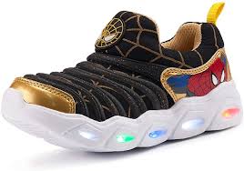 Amazon Com Yunicus Kids Light Up Shoes Led Flash Sneakers With Spider Upper Usb Charge For Boys Girls Toddles Best Gift For Birthday Thanksgiving Christmas Day Sneakers