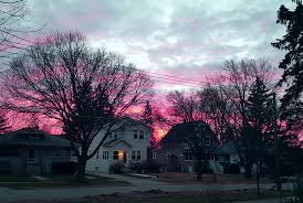 Greetings to all, beautiful winter sunrise view from Chicago suburbs