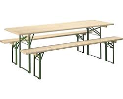 Bierzeltgarnitur Breite 70 Cm Fichte 3 Teilig Natur Tuintafels Ruimtebesparend Tafelblad