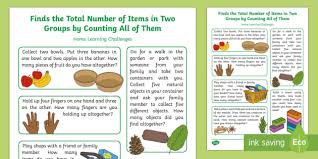 Eyfs Maths Finds The Total Number Of Items In Two Groups By Counting All Of