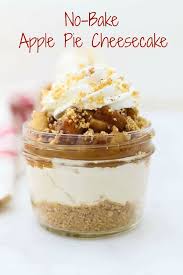 No Bake Mini Apple Pie Cheesecakes Recipe Apple Pie Cheesecake Mini Apple Pies Baked Apple Dessert