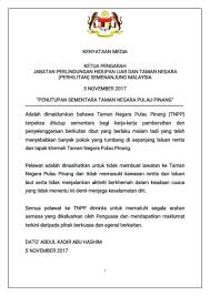 Please click on the job posting to find out more about the job, its requirements and. Penutupan Sementara Taman Negara Pulau Pinang