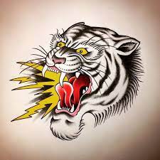 American Traditional Tiger Tattoo Flash Https Tiger 99tattooideas Com American Traditional Ti Traditional Tiger Tattoo Old School Tattoo Designs Tiger Tattoo
