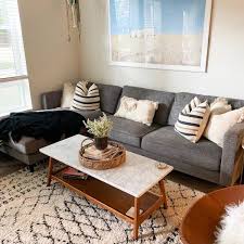 • top made of carrara ma… Reeve Mid Century Rectangular Coffee Table Coffee Table Rectangular Coffee Table Grey Couch Living Room