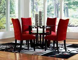 Red Dining Room Sets Cheap Round Glass Dining Table And Red Chairs For Small Di Velvet Dining Room Chairs Dining Room Chairs Upholstered Oak Dining Room Chairs