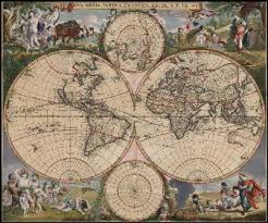 old world map cross stitch chart from heaven earth