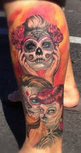 Dia De Los Muertos Tattoo Top One Without The Spider Web Picture Tattoos Girls With Sleeve Tattoos Body Art Tattoos