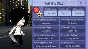 Jeff the killer, nina the killer y jane the killer gacha life. Pin On Creepypasta