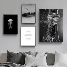 Choose from thousands of nature black and white photography artworks with the option to print on canvas acrylic wood or museum quality paper. 2021 Landscape Picture Wall Decoration Forest Eagle Posters And Prints Black White Scenery Nature Jellyfish Painting Quotes Wall Art From Goodcomfortable 3 27 Dhgate Com