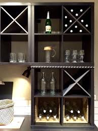Kallax With Nornas Wine Inserts At Kallax Area In Ikea Amsterdam Black Brown Combined With Gray In A Rustic Atmosphere J Ikea Wine Rack Ikea Bar Kallax Ikea