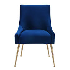 Tov Furniture Modern Beatrix Navy Velvet Side Chair Tov D48 Dining Chairs Velvet Dining Chairs Chair