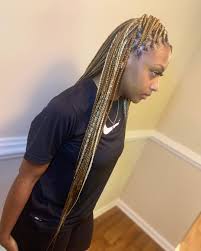 Black And Honey Blonde Knotless Braids Pin On Box Braids