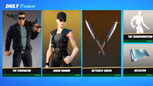 You can find both skins in the shop, alongside other goodies. New Fortnite Item Shop January 21 New Terminator Skin Gameplay Fortnite Gifting Live Youtube