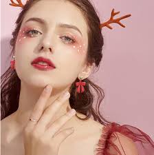 Amazon.com: Red Bow Dangle Earrings for Women Ball Stud Post Cute Bowknot  Holiday Decor Statement Charms Drop Delicate Christmas Party Jewelry Gifts:  Clothing, Shoes & Jewelry