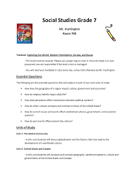 We would like to show you a description here but the site won't allow us. Grade 7 Social Studies Syllabus