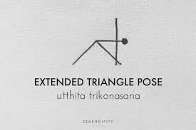 Serendipity Yoga Extended Triangle Pose Yoga Stick Figures Triangle Pose Poses
