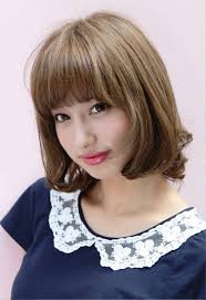 Let the bangs cover your forehead and eyebrows. Curly Hair Japanese Short Hairstyles For Round Faces Novocom Top
