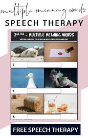 As promised here are the words for your unlimited use. 193 Multiple Meaning Words Grouped By Grade Free Worksheets Speech Therapy Store