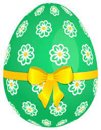 Green Easter Egg With Flowers And Yellow Bow Png Picture Easter Egg Pictures Easter Images Easter Pictures
