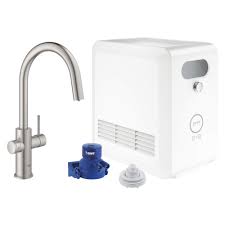 They are recognized as one of the leading kitchen faucet brands used in custom homes and upscale remodeling projects. Grohe 31251dc2 Grohe Blue Single Handle Pull Down Kitchen Faucet Amati Canada