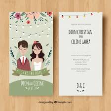 Download Wedding Card Invitation With Couple And Flowers For Free Wedding Cards Wedding Invitation Card Template Wedding Invitation Cards