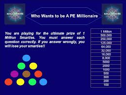 Each topic below includes a 20 question quiz which will enable you to test your physical education knowledge. Standard Grade Physical Education Who Wants To Be A Pe Millionaire Revision Quiz Ppt Download