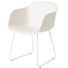 Muuto Fiber Armchair Sled Base White Nordic Design Kitchen Nordic Design Bedroom Chair