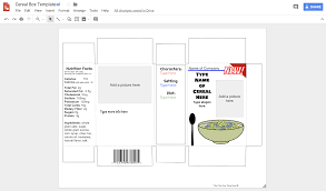 Due to excessively growing demand and love of people, it has subsequently resulted into large scale manufacturing. Design A Cereal Box In Google Drawing Book Report Idea The Techie Teacher