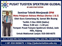 Cara menjawab soalan esei geografi spm viral blog i. Seminar Teknik Menjawab Spm Mata Pelajaran Bahasa Melayu Home Facebook